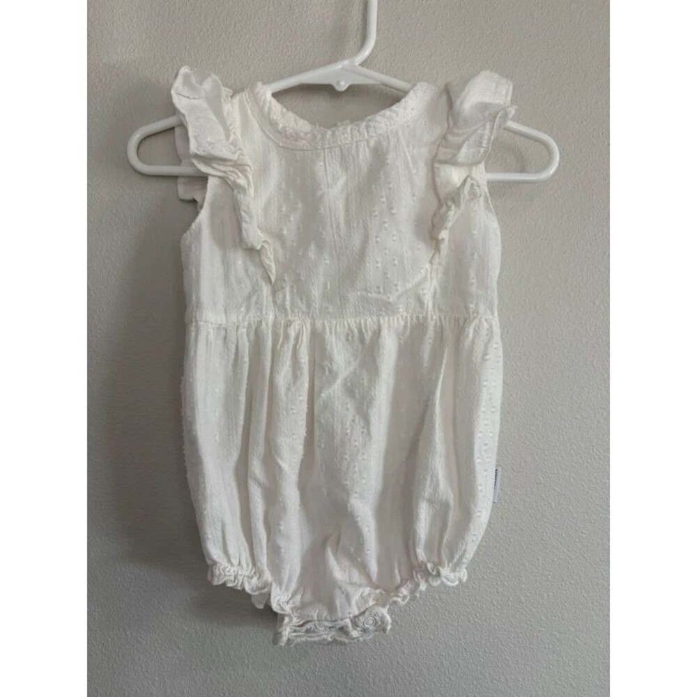 Badgley Mischka white eyelet romper